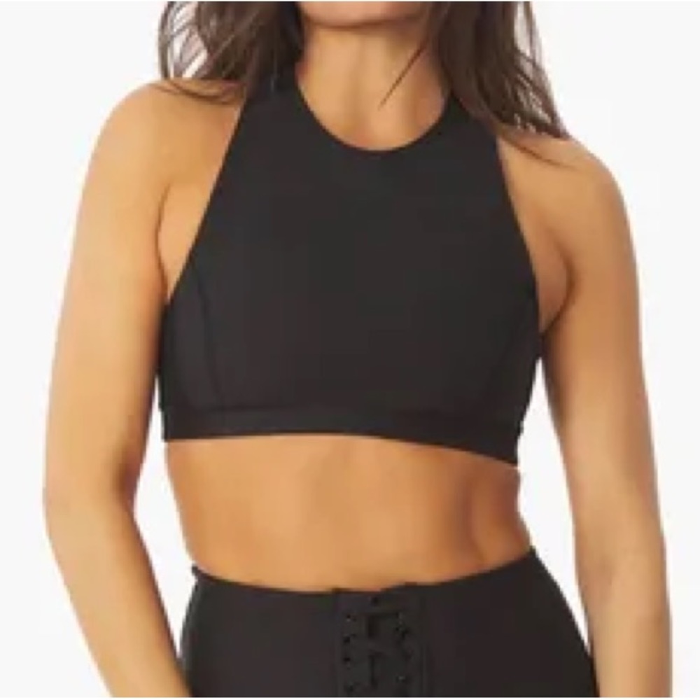 WeWoreWhat Racer Back Black Sports Bra